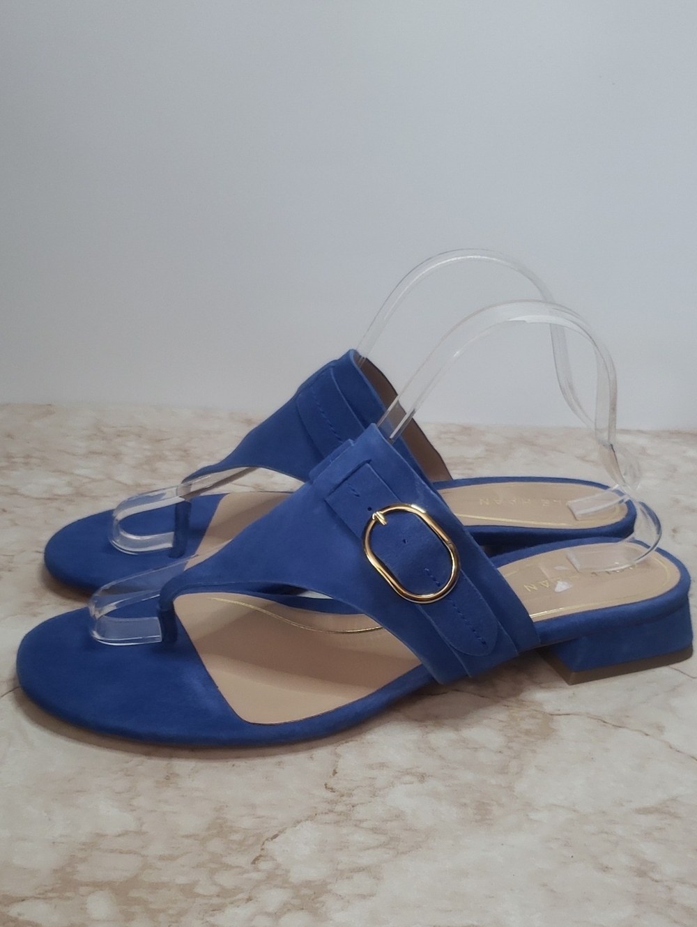 Cole Haan Blue Suede Women's Low Heel Sandals Size 9 - Picture 5 of 7